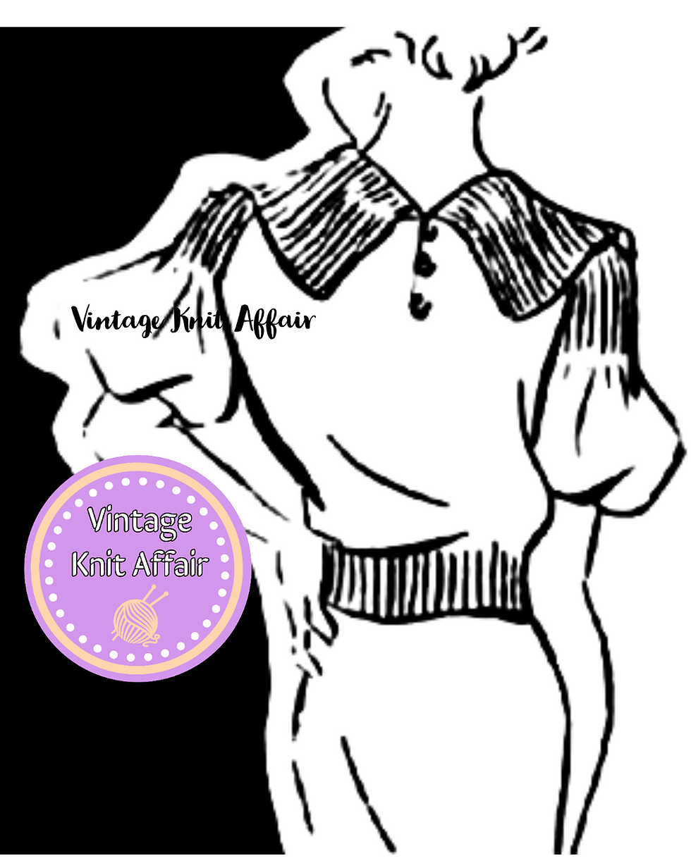 サムネイル： 1930s Extravagant Puff Sleeve Jumper