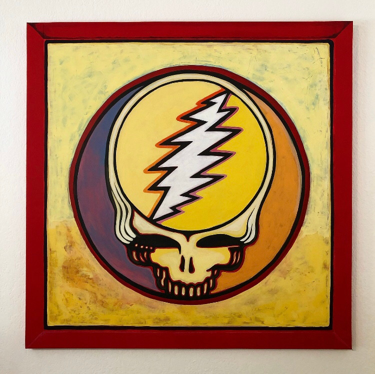 Steal Your Face Grateful Dead Stealie Original Acrylic on Canvas Painting
