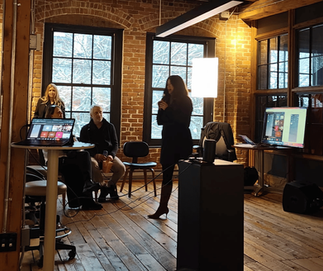 Jane MacPherson EVP of Culture & Business Development welcoming guests to my.SOLIS launch