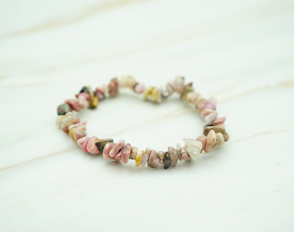 Rhodonite - Single Chip Bracelet