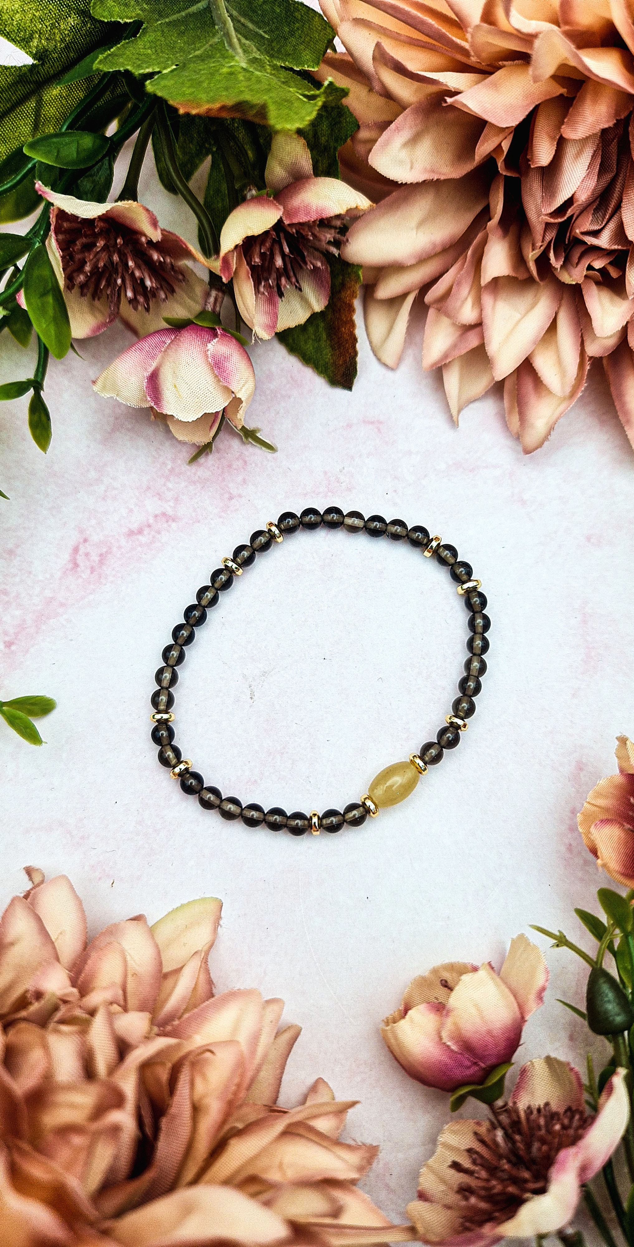 Smoky Quartz Bracelet - Small 4mm