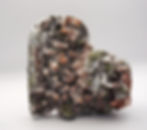 pink amethyst heart shaped cluster with external pyrite