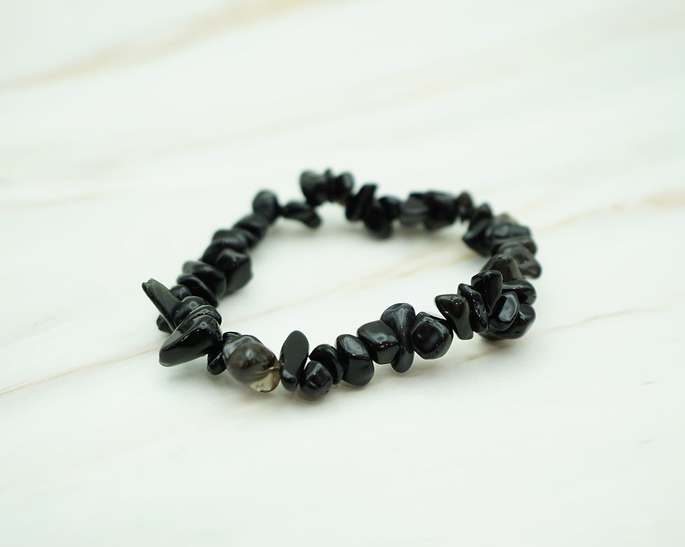 Obsidian  - Single Chip Bracelet