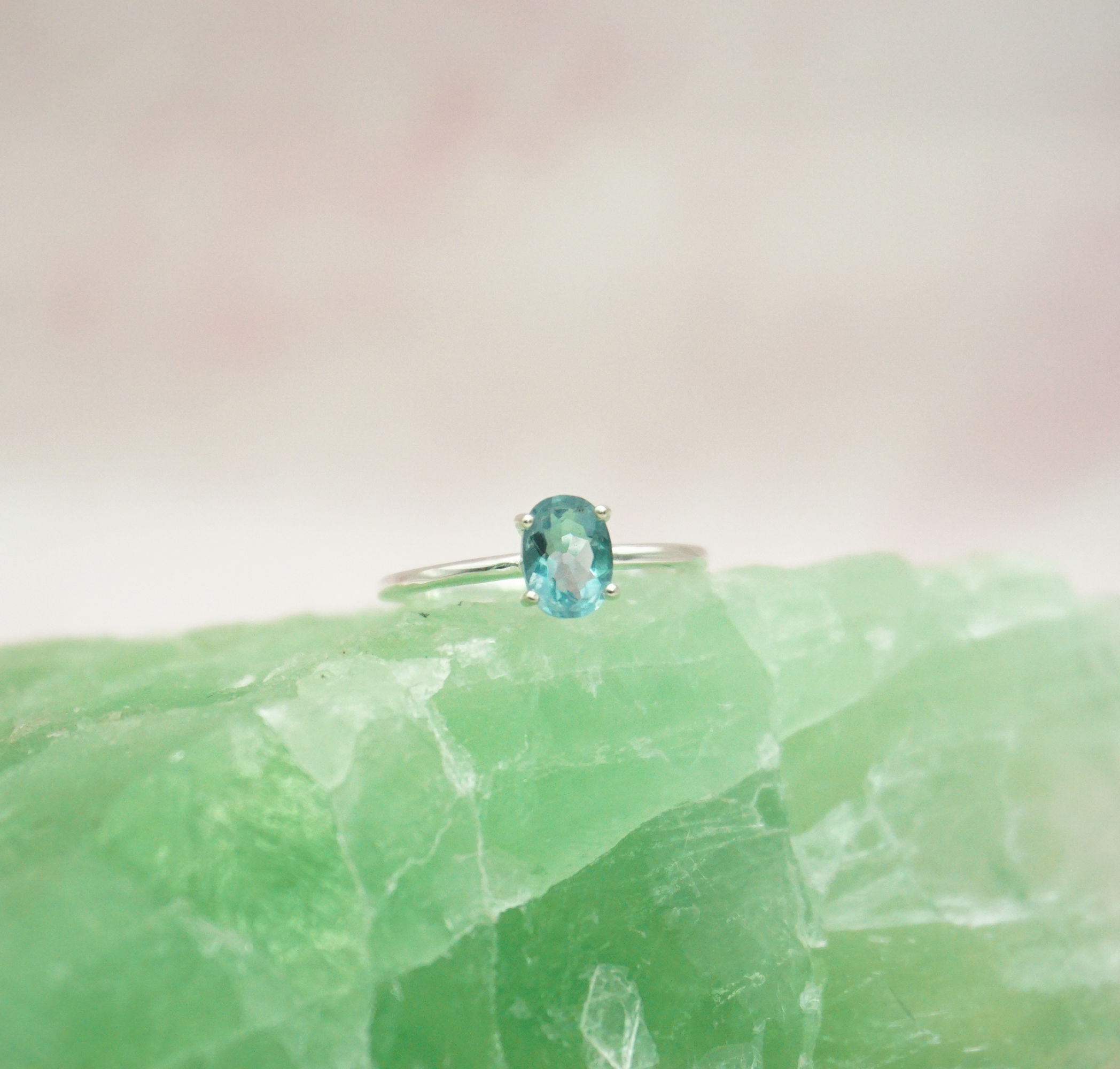 Tiana - Fluorite Ring - Oval Faceted