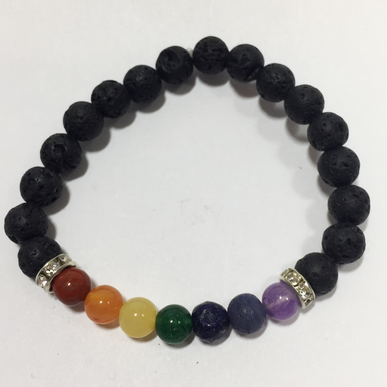 Lava bead chakra bracelet