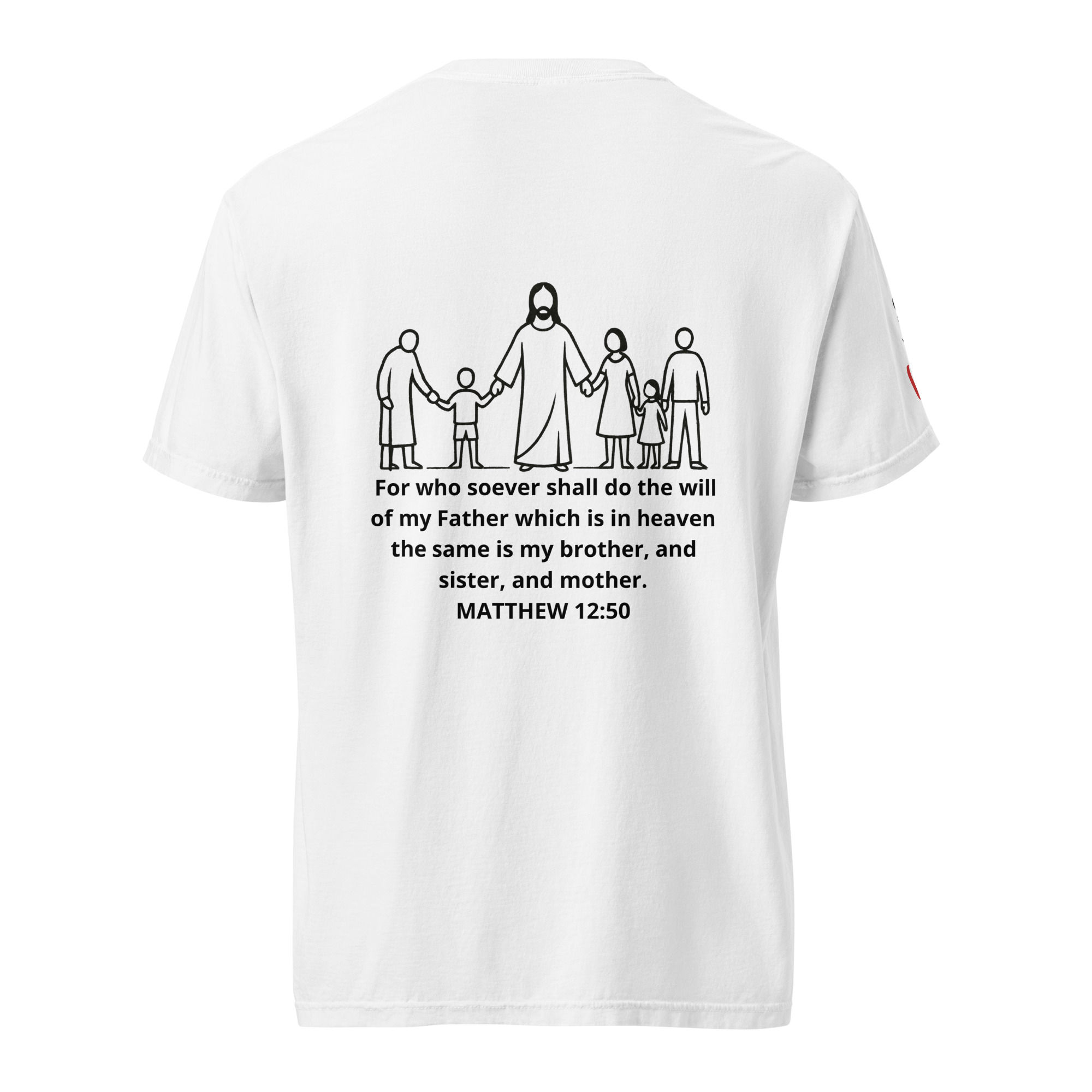 Unisex garment-dyed heavyweight t-shirt family
