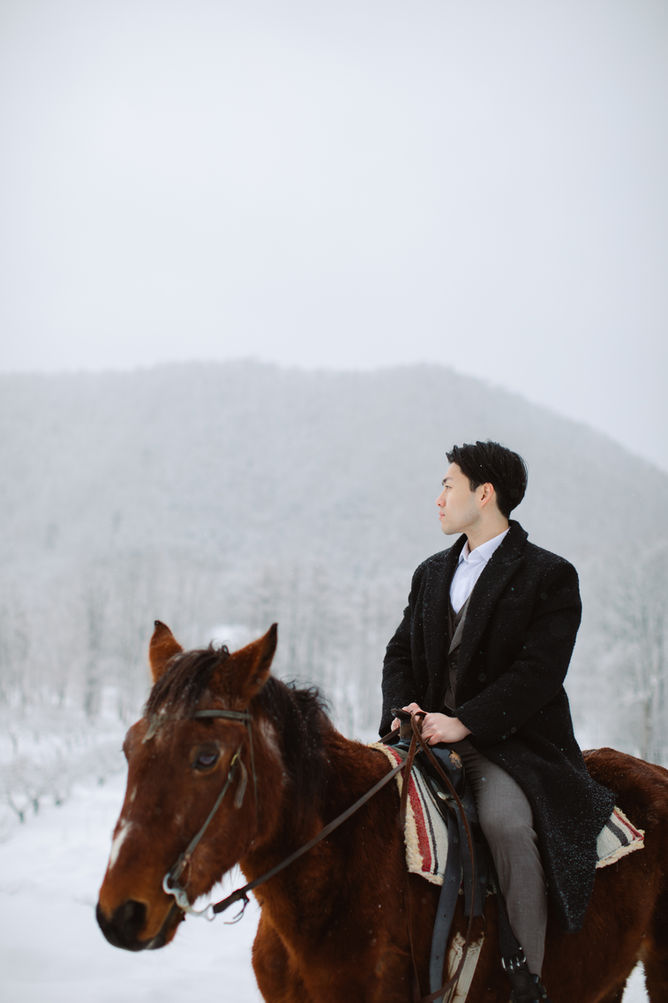 Winter Wonderland Pre-wedding at Hokkaido