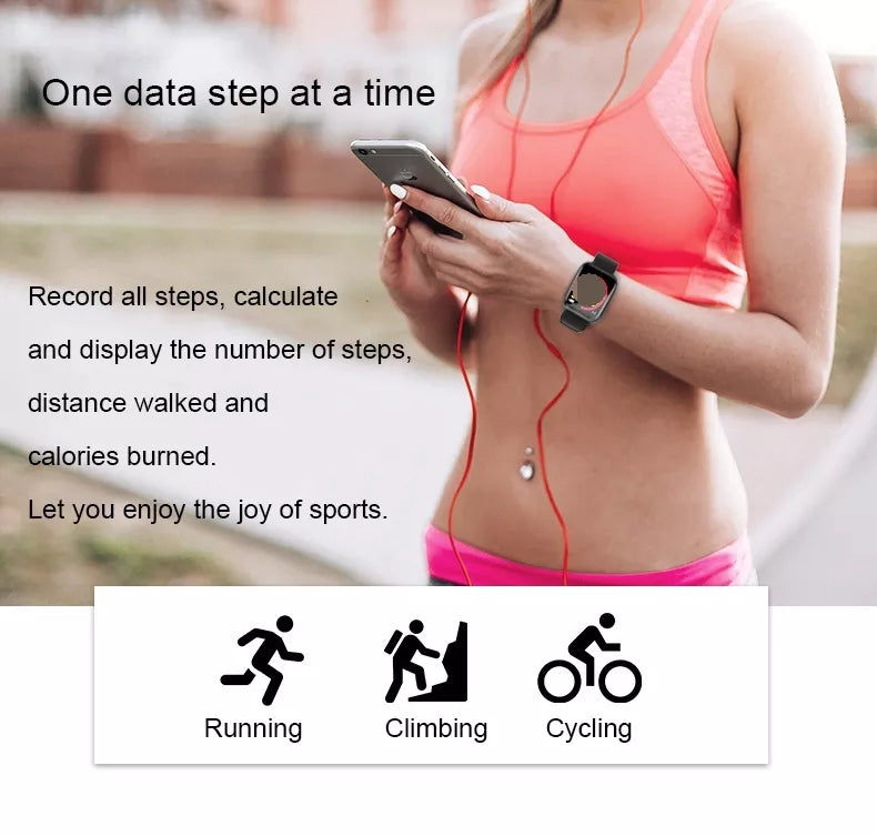 Thumbnail: Smart Watch With Bracelet - Black