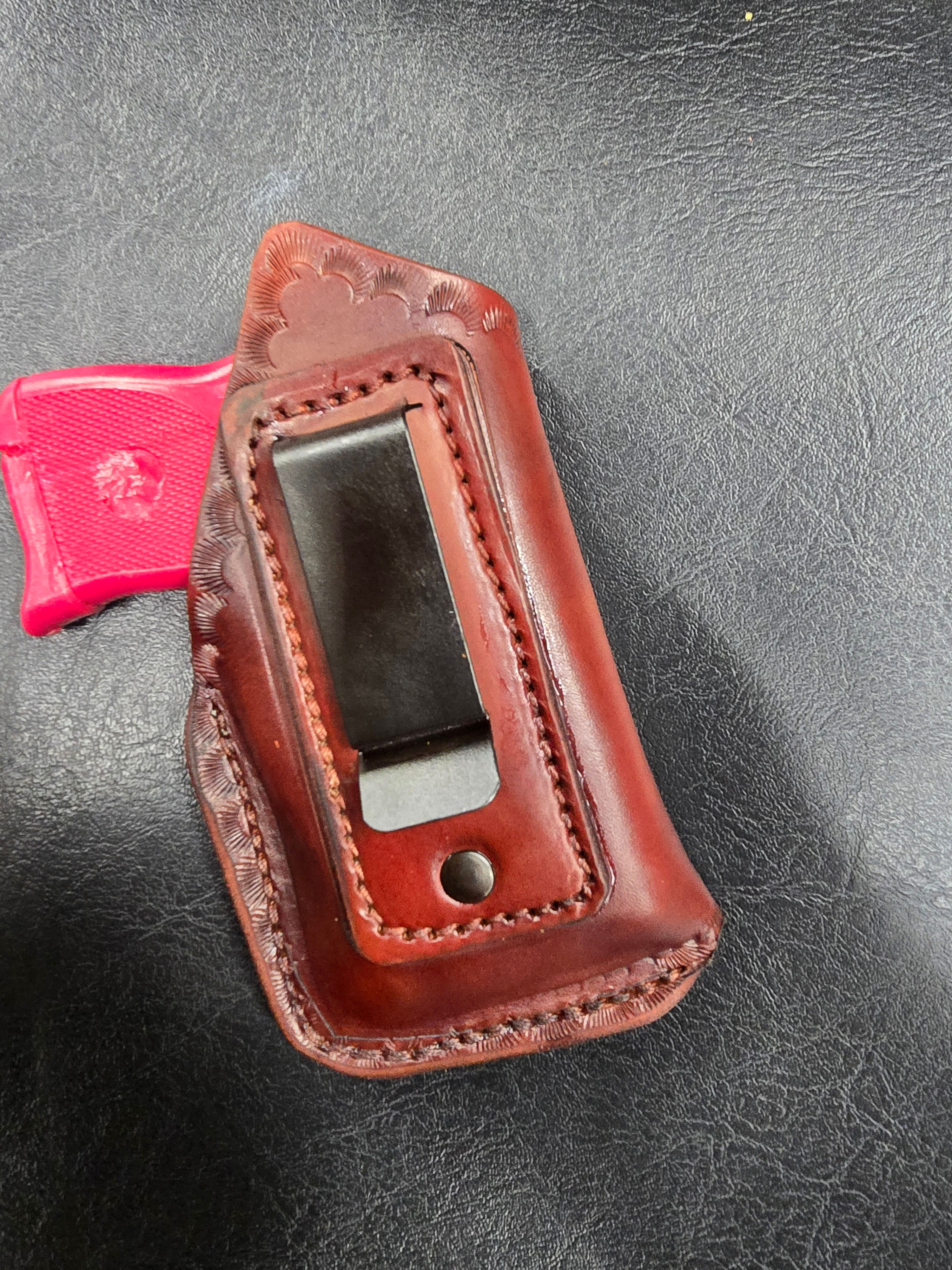 IWB holster for Ruger LCP with Viridian laser attached 