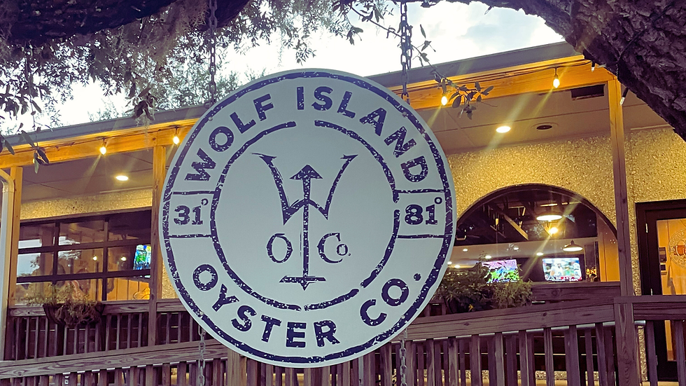 Coolest Restaurant in St Simons - Wolf Island Oyster Co in Redfern Village