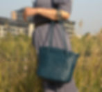 Thumbnail: Zigzag Woven Leather Handbag In Small Size ‘Carla'