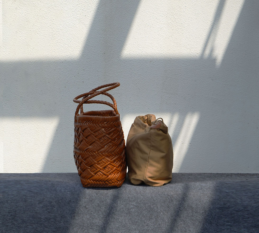 Thumbnail: Woven Leather handbag 'Martina' - Medium