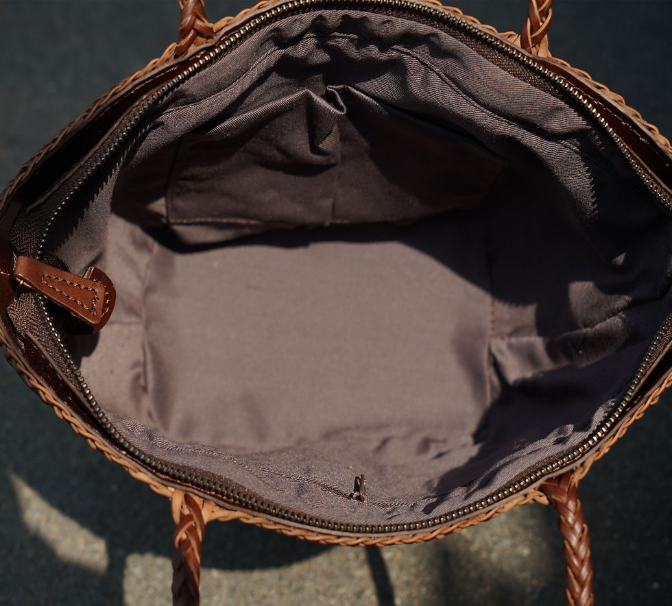 Thumbnail: Woven Leather handbag 'Martina' - Medium