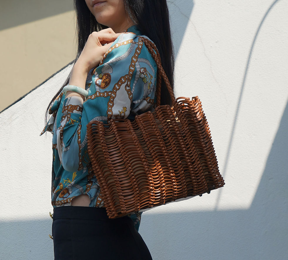 Thumbnail: Woven Leather handbag 'Giorgia' - Medium
