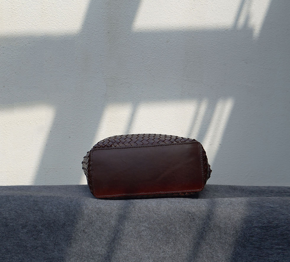 Thumbnail: Woven Leather handbag 'Emma' - Small
