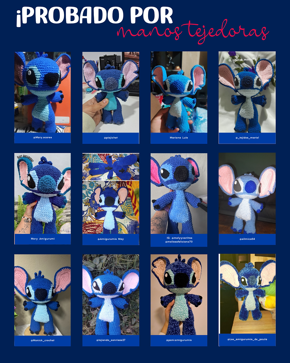 Miniatura: Patrón Stitch Fan Art | Amigurumi Gigante de 45 cm en Chenille
