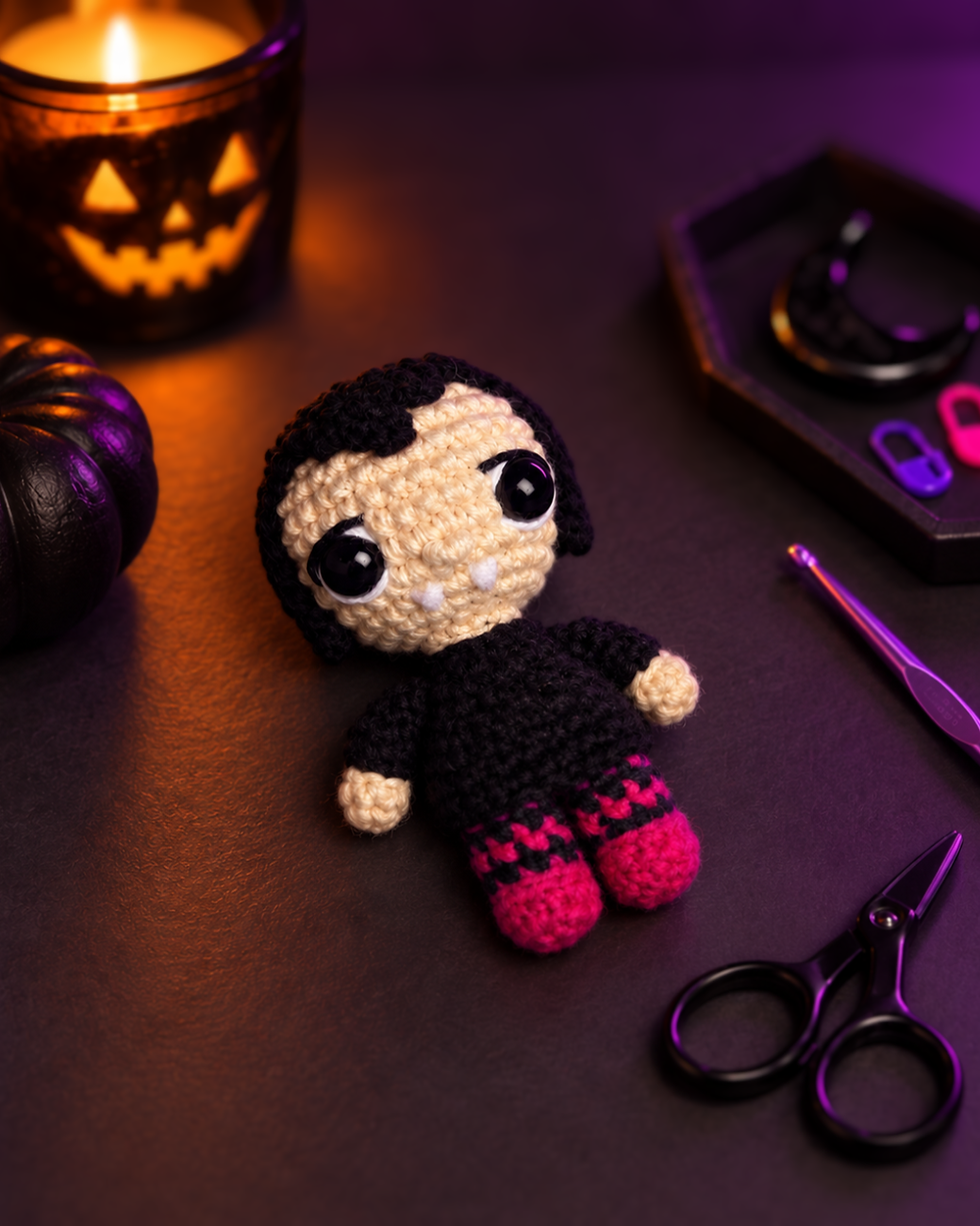 Miniatura: Patrón Amigurumi Mavis Drácula | Tejectober 2026 | PDF Crochet