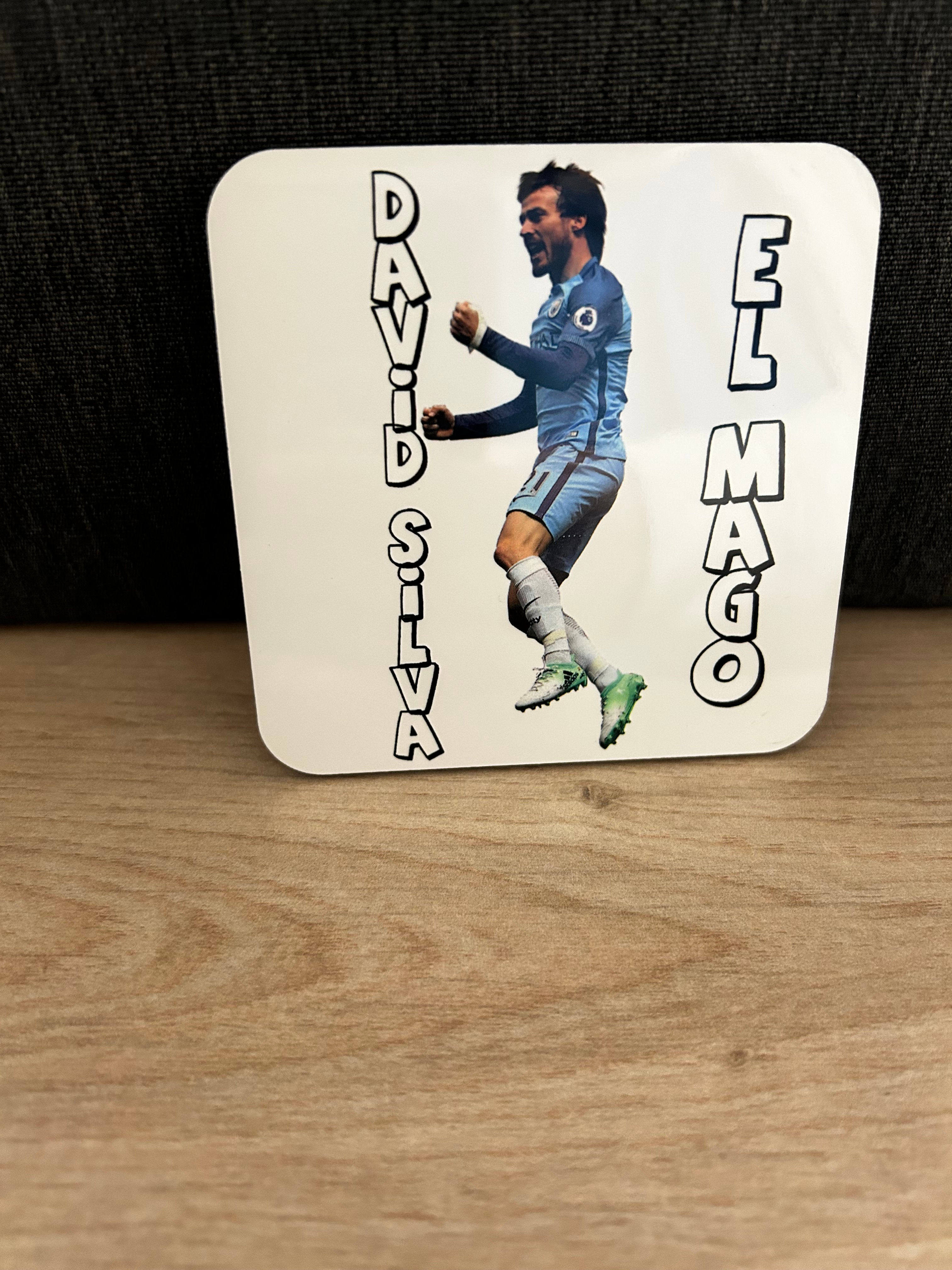 Manchester City David Silva El Mago Drinks Coaster ( 4 Pack )