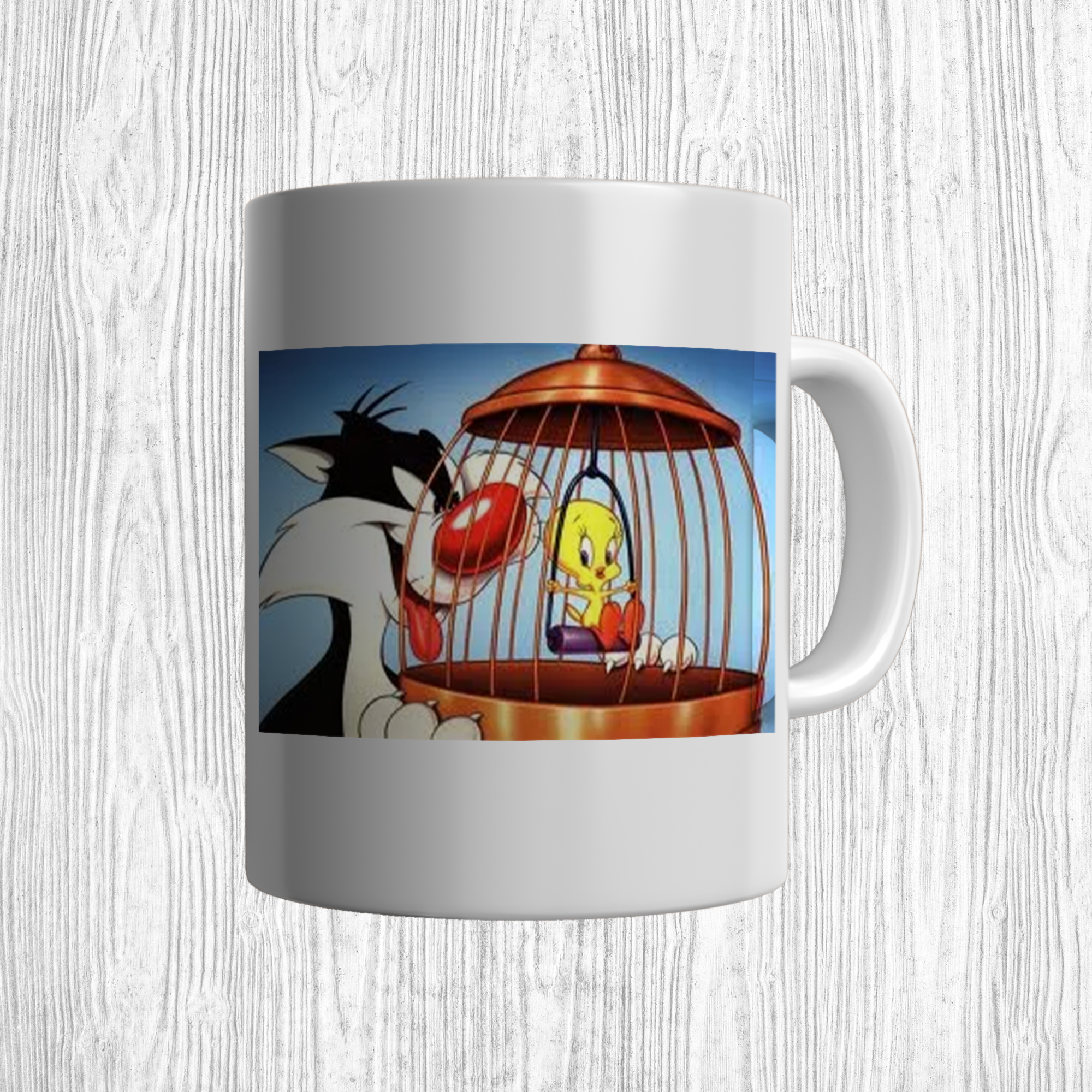 Personalised Limited Edition Sylvester And Tweetie Pie Mug