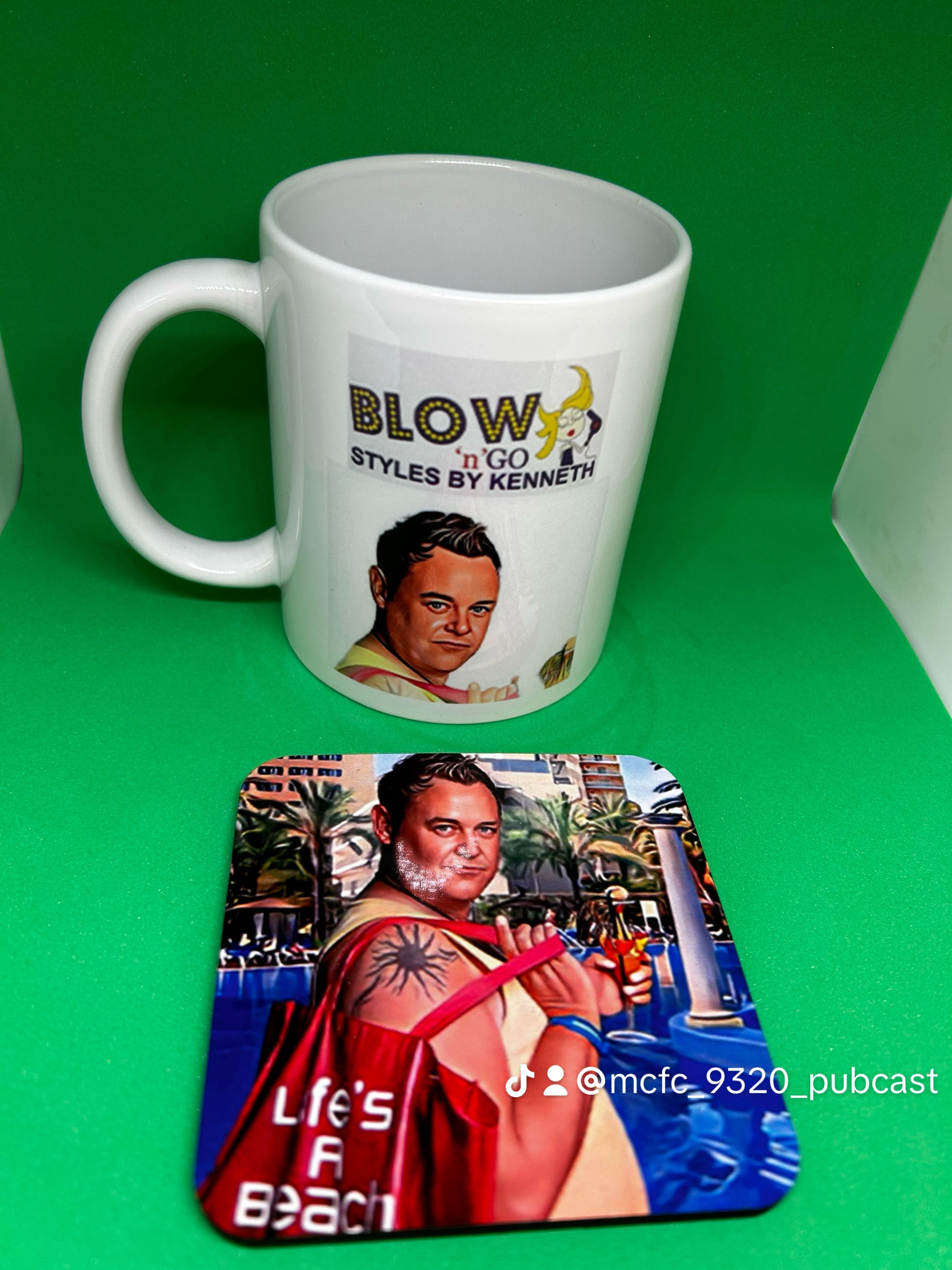 Personalised Limited Edition Benidorm Kenneth Mug And Coaster Set
