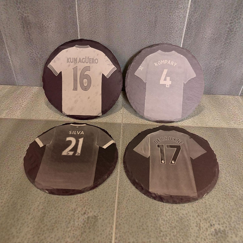 Thumbnail: Limited Edition Manchester City Slate Drinks Coasters ( 4 pack )