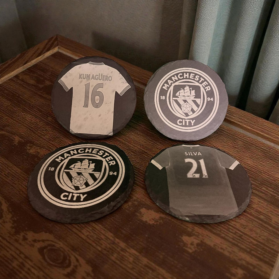 Thumbnail: Limited Edition Manchester City Slate Drinks Coasters ( 4 pack )