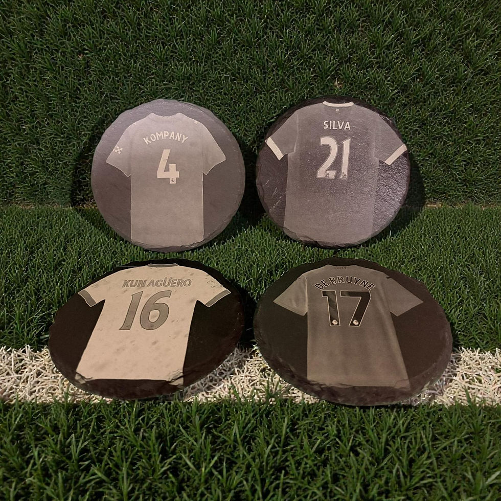 Thumbnail: Limited Edition Manchester City Slate Drinks Coasters ( 4 pack )