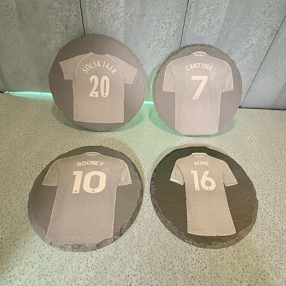 Thumbnail: Limited Edition Manchester United Slate Drinks Coasters ( 4 pack )