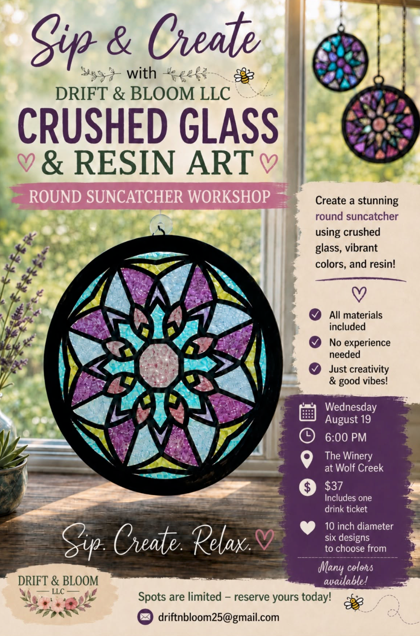 Resin & Crushed Glass Suncatcher