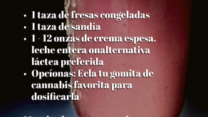 Red Bull cremoso de fresa y sandía mezclado