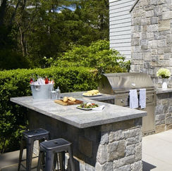 outdoor kitchen area