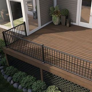 black aluminum railing