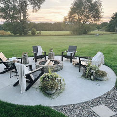 fire pit area hardscape paver concrete