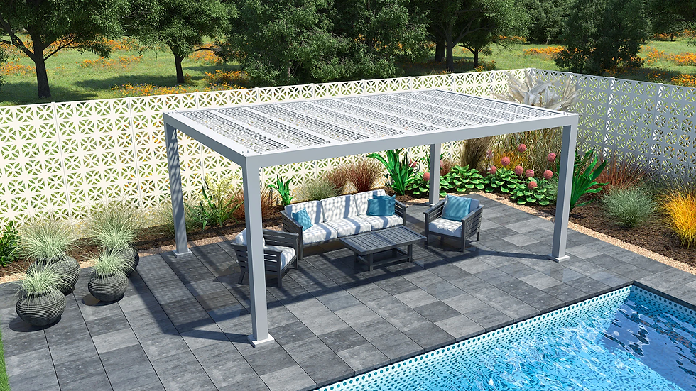 trex shadow pergola poolside 