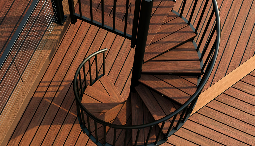 trex spiral stairs composite