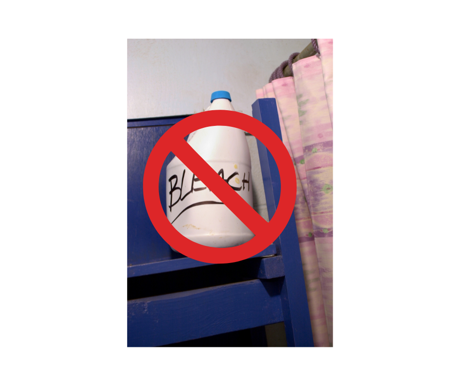 do not use bleach on your decking