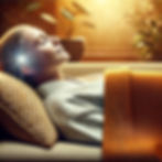 A woman undergoing a past life regression session