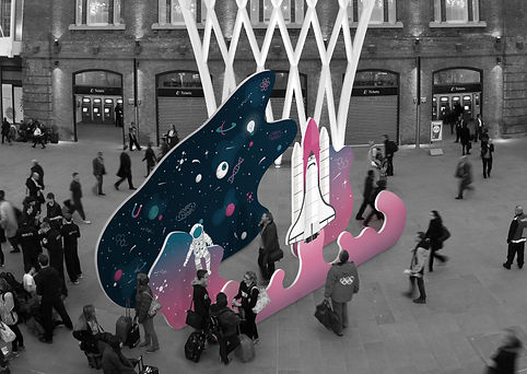 A Platform of Joy Train Station Mockup B