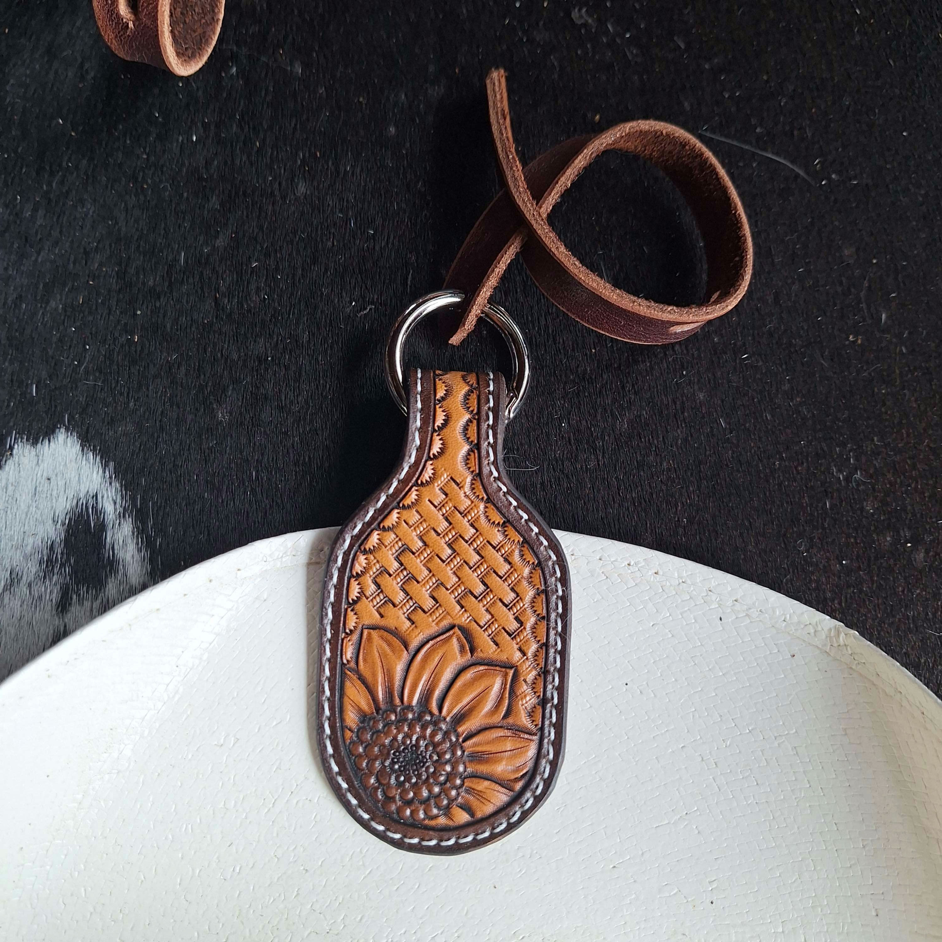 Sunflower Tooled Magnetic Hat Clip