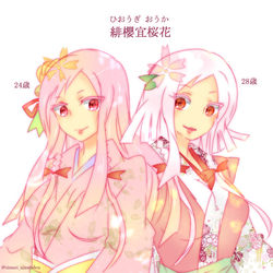 桜花　過去・現在　背景なし