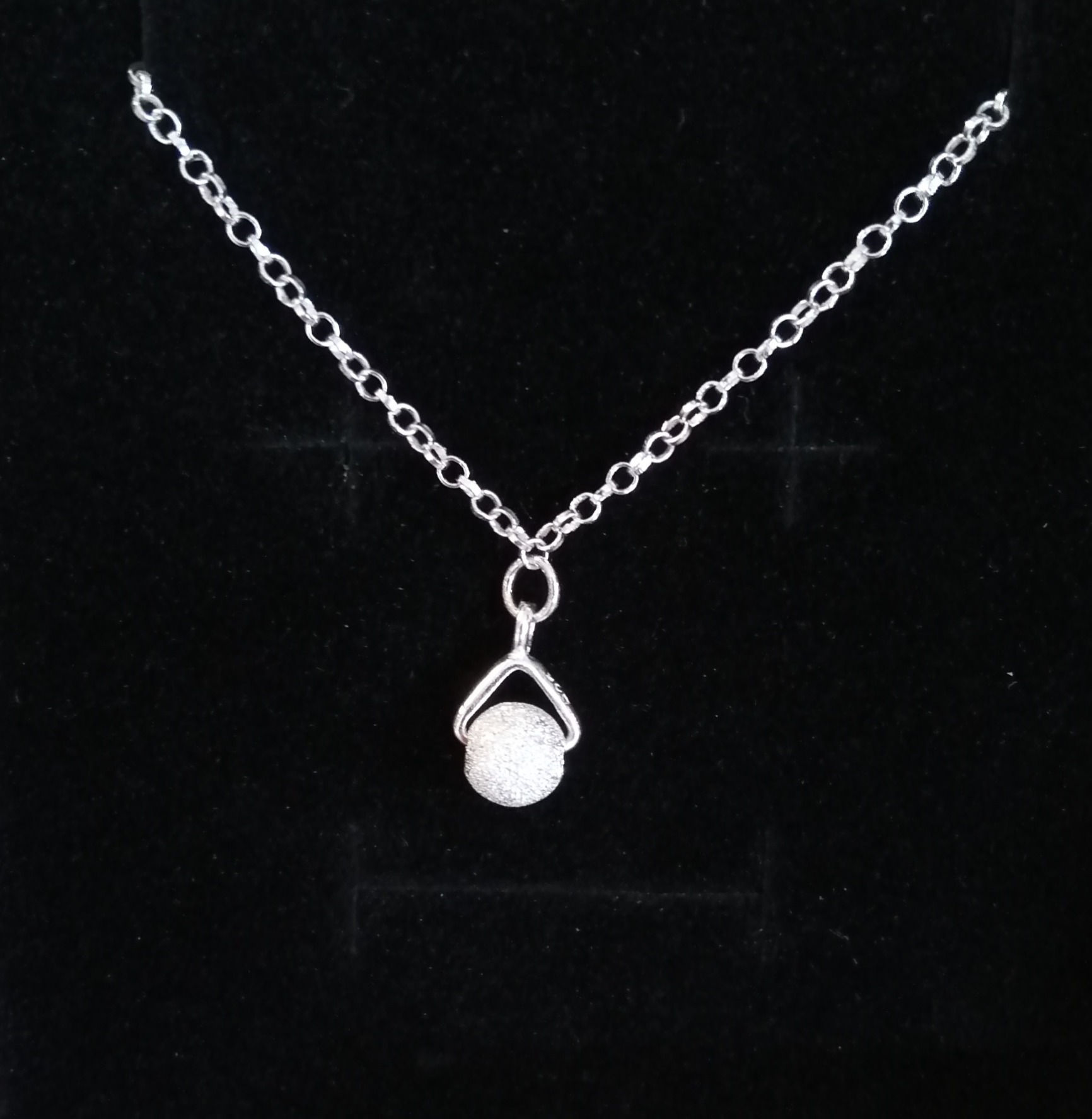 925 Sterling silver bracelet with stardust bead pendant 