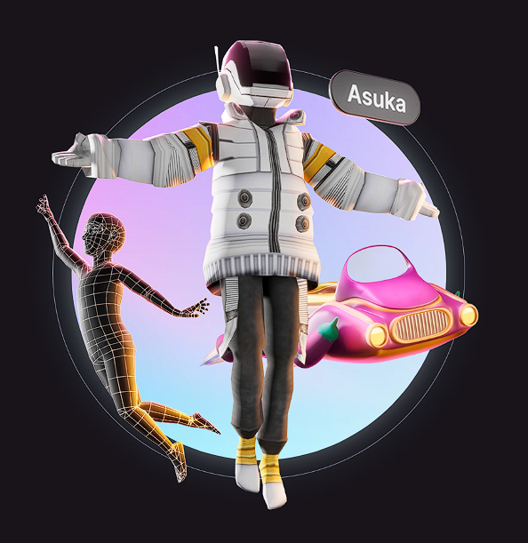 Image from Decentraland's website with some of its characters