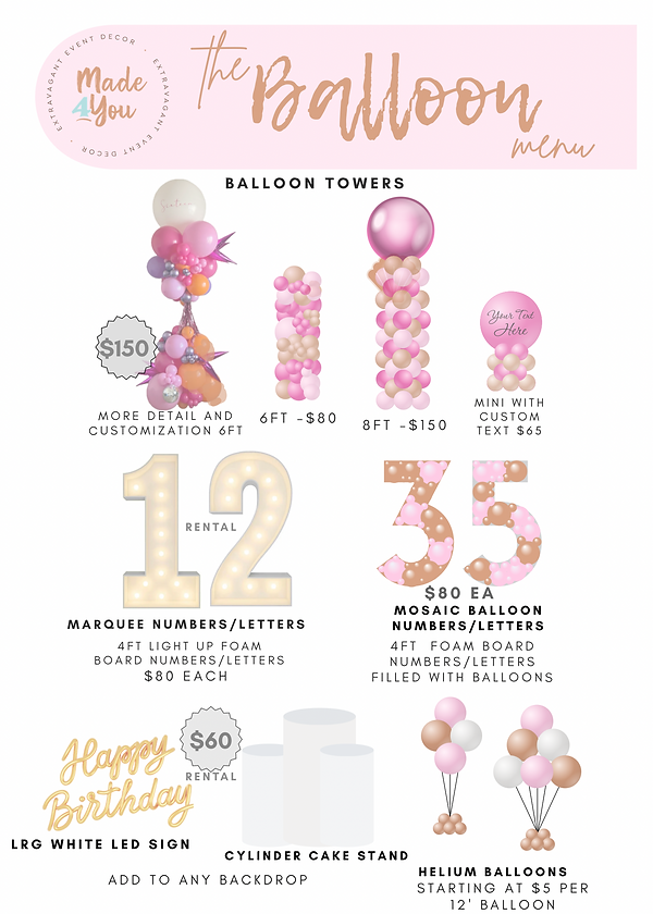 Copy of Pink editable colours Balloon Menu Template  (A4) - 3.png