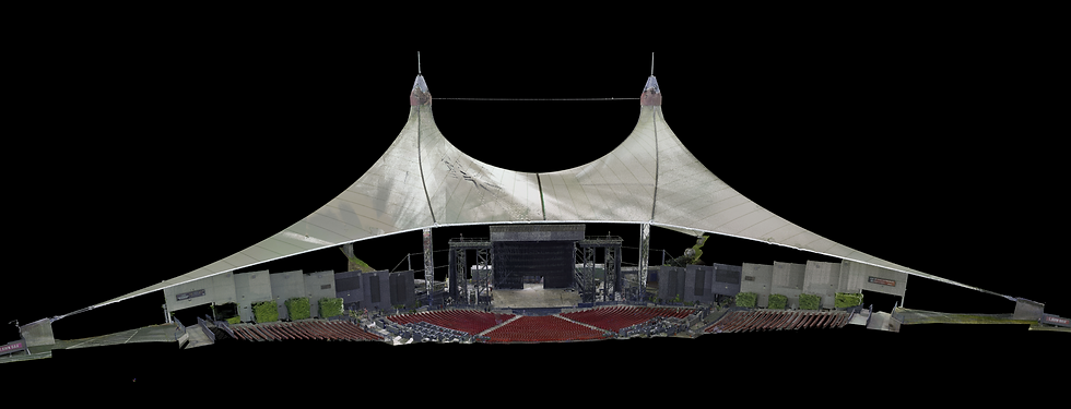 Shoreline Tensioned Membrane Roof Scanned with Leica RTC360