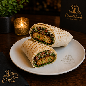 Veg Cutlet, Houmous & Tabbouleh (Hot Wraps)