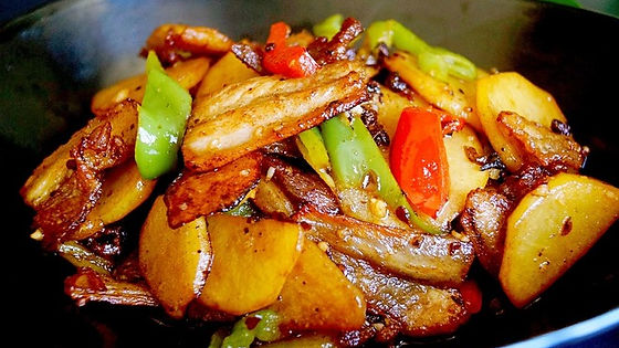 Stir fried Belly Pork with potato