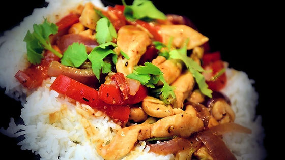 Chicken in Black Bean Sauce with Rice