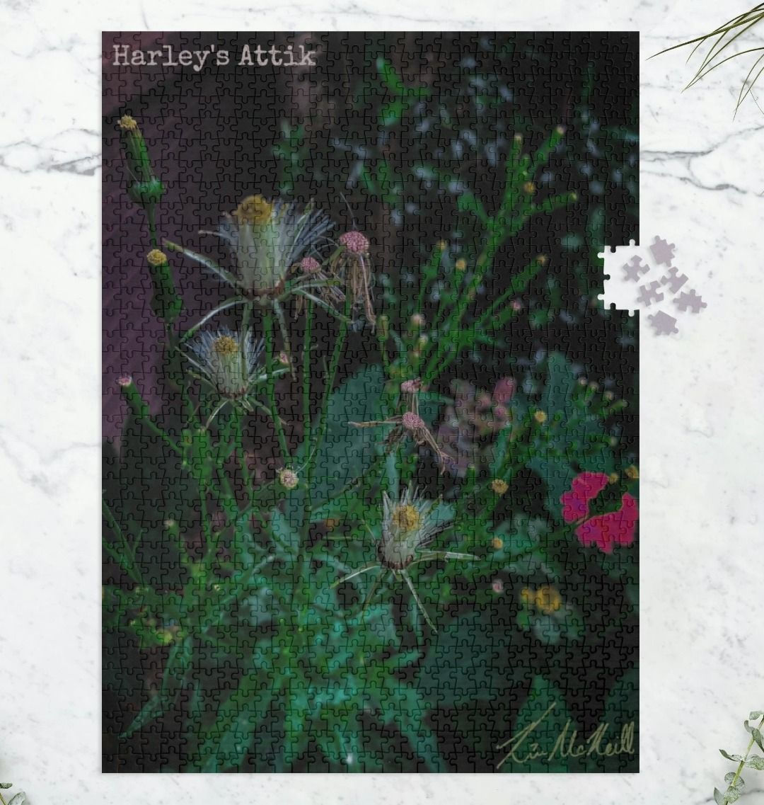 Naked American Burnweed Dark Edit - Jigsaw Puzzle