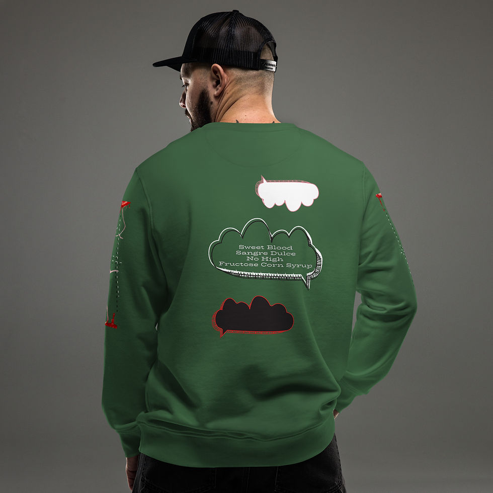 Thumbnail: No High Fructose Corn Syrup Watercolour Painting/ Stacked Text on Jumper