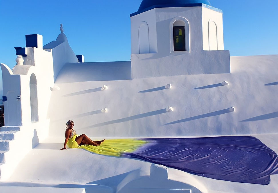 Bobbi in the Bobbi Flying Dress in Greece